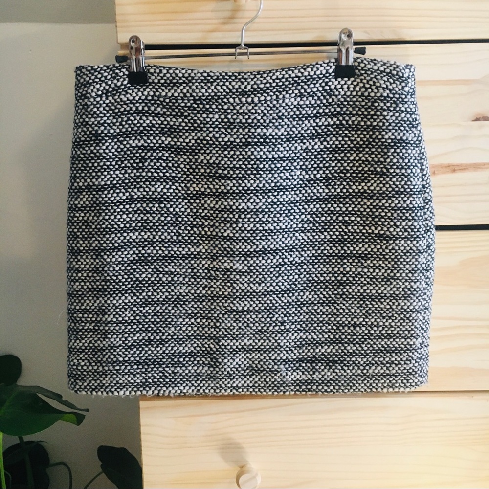 JCrew white/black skirt